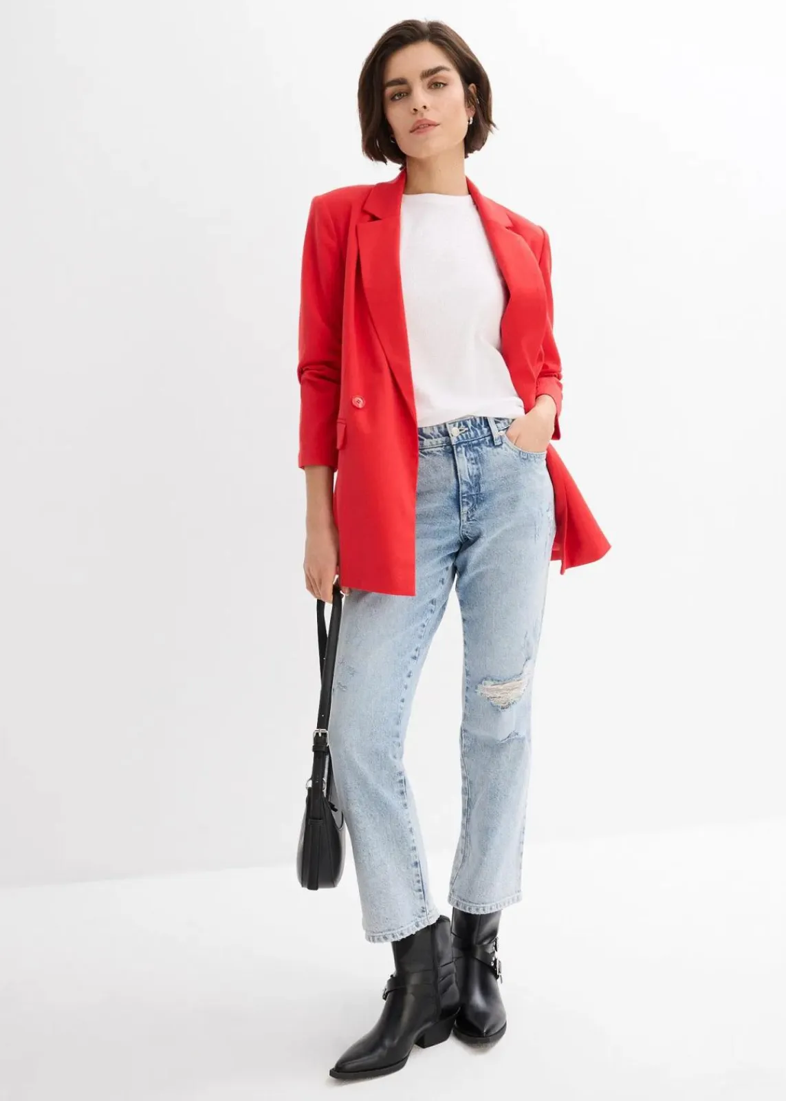 bonprix Bekleidung·Basics|Blazer^Oversize-Blazer erdbeere