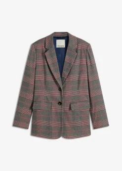 bonprix Bekleidung·Basics|Blazer^Oversize-Blazer braun/beige kariert