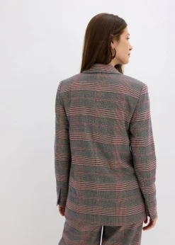 bonprix Bekleidung·Basics|Blazer^Oversize-Blazer braun/beige kariert