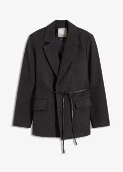 bonprix Bekleidung·Basics|Blazer^Oversize-Blazer anthrazit meliert