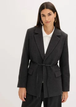 bonprix Bekleidung·Basics|Blazer^Oversize-Blazer anthrazit meliert