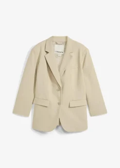 bonprix Blazer^Oversize-Blazer mit leichten Schulterpolstern rauchkhaki