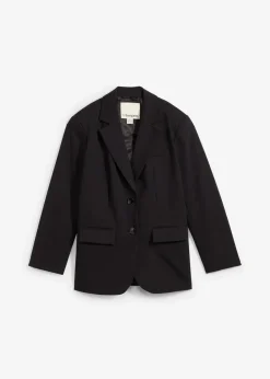 bonprix Blazer^Oversize-Blazer mit leichten Schulterpolstern schwarz