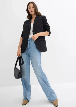 bonprix Blazer^Oversize-Blazer mit leichten Schulterpolstern schwarz