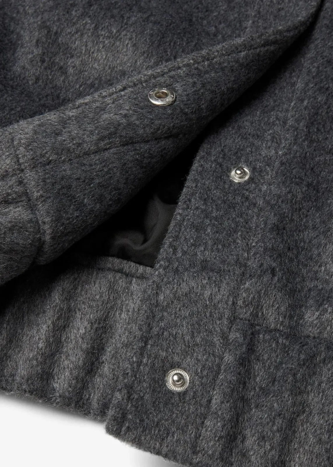 bonprix Bekleidung·Hosen|Jacken & Mäntel^Oversize-Blouson in Wolloptik anthrazit meliert meliert