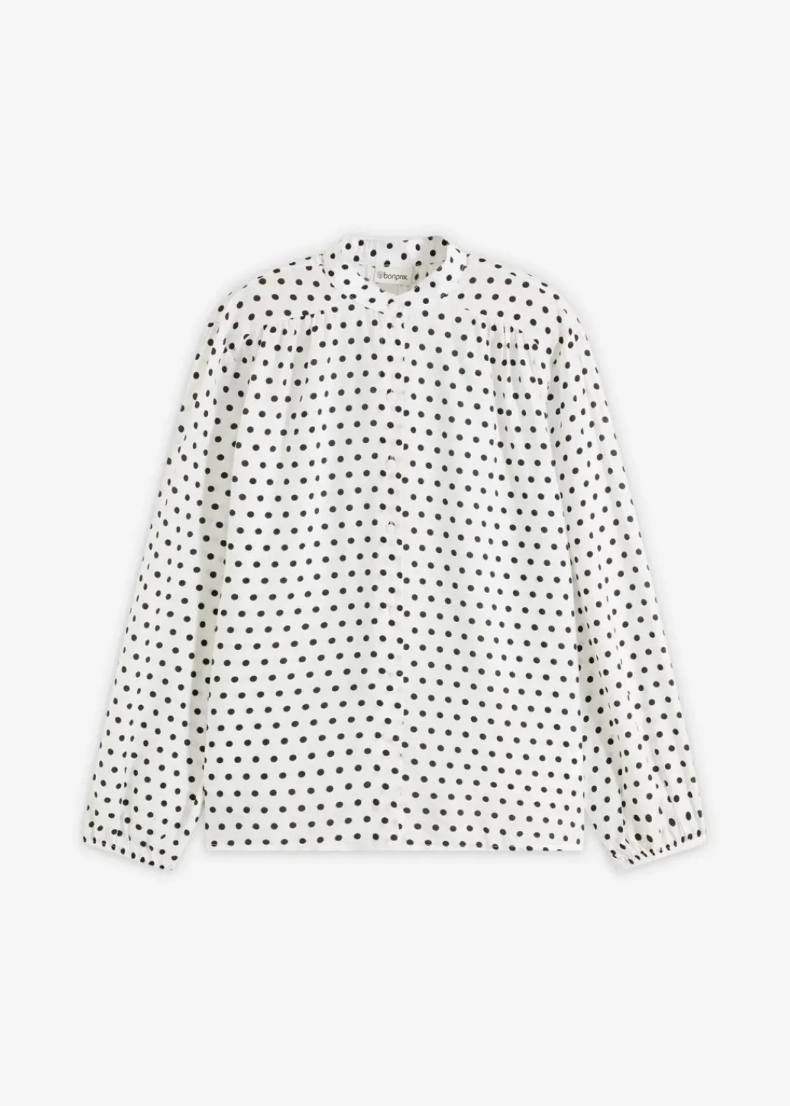 bonprix Blusen & Tuniken|Bekleidung·Jacken & Mäntel^Oversize-Bluse wollweiß gepunktet
