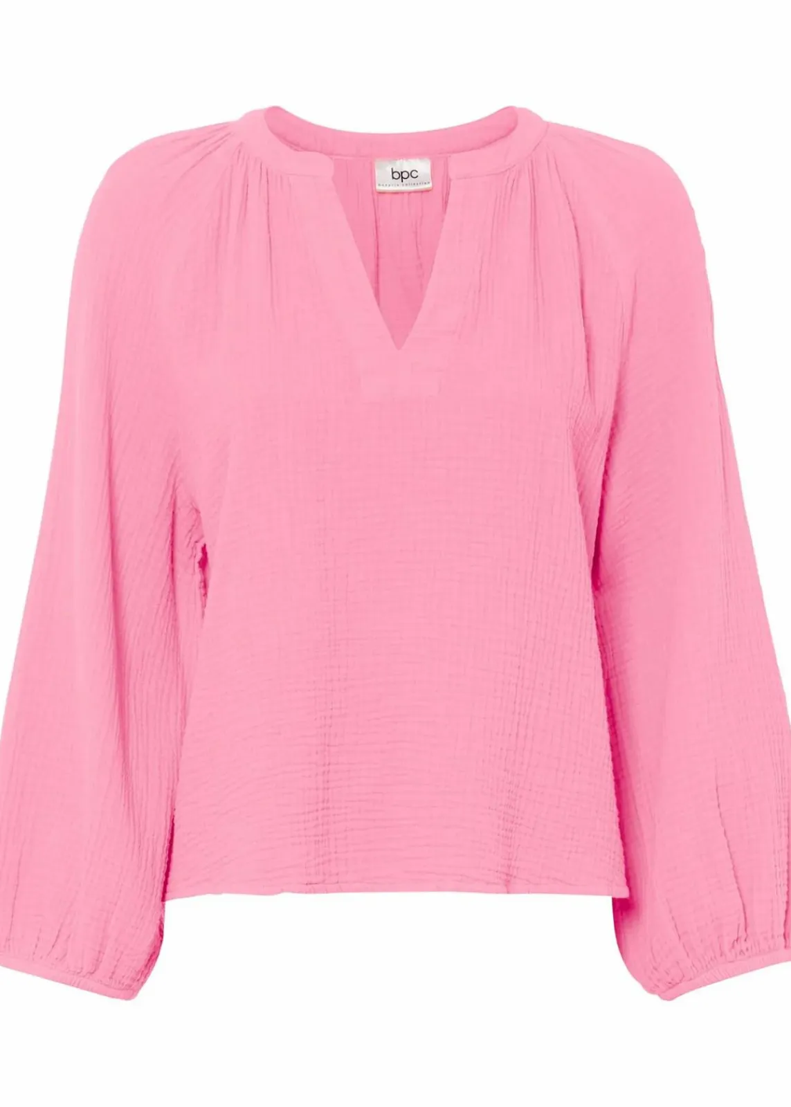 bonprix Blusen & Tuniken|Bekleidung·Jacken & Mäntel^Oversize-Bluse aus Musselin knallrosa