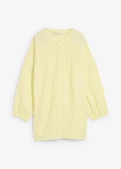 bonprix Bekleidung·Jacken & Mäntel|Blusen & Tuniken^Oversize-Bluse aus Musselin zitronensorbet