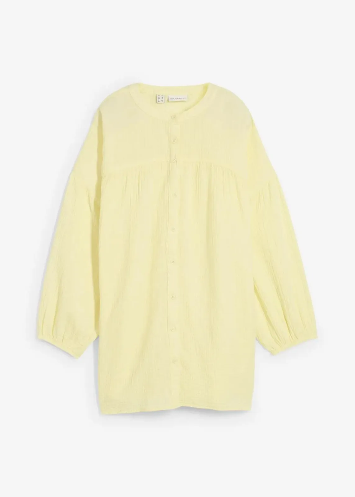 bonprix Bekleidung·Jacken & Mäntel|Blusen & Tuniken^Oversize-Bluse aus Musselin zitronensorbet