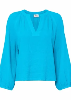 bonprix Blusen & Tuniken|Bekleidung·Jacken & Mäntel^Oversize-Bluse aus Musselin türkis