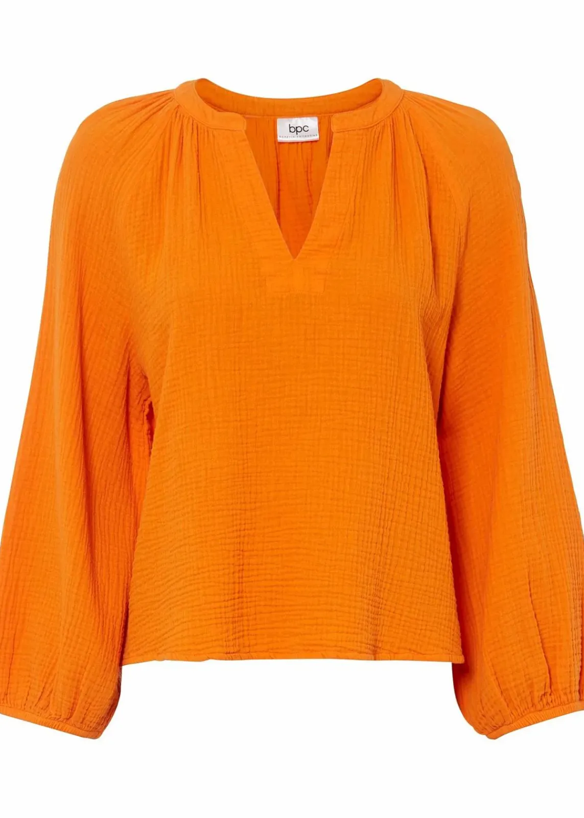 bonprix Blusen & Tuniken|Bekleidung·Jacken & Mäntel^Oversize-Bluse aus Musselin kürbisorange