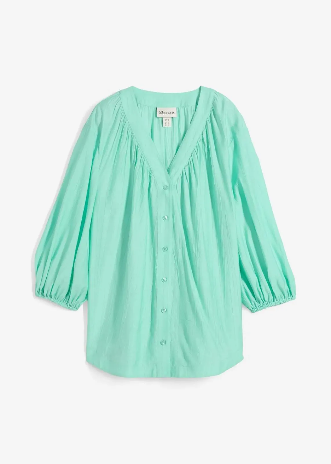 bonprix Blusen & Tuniken^Oversize-Bluse aus softem Viskose-Mix mentholblau