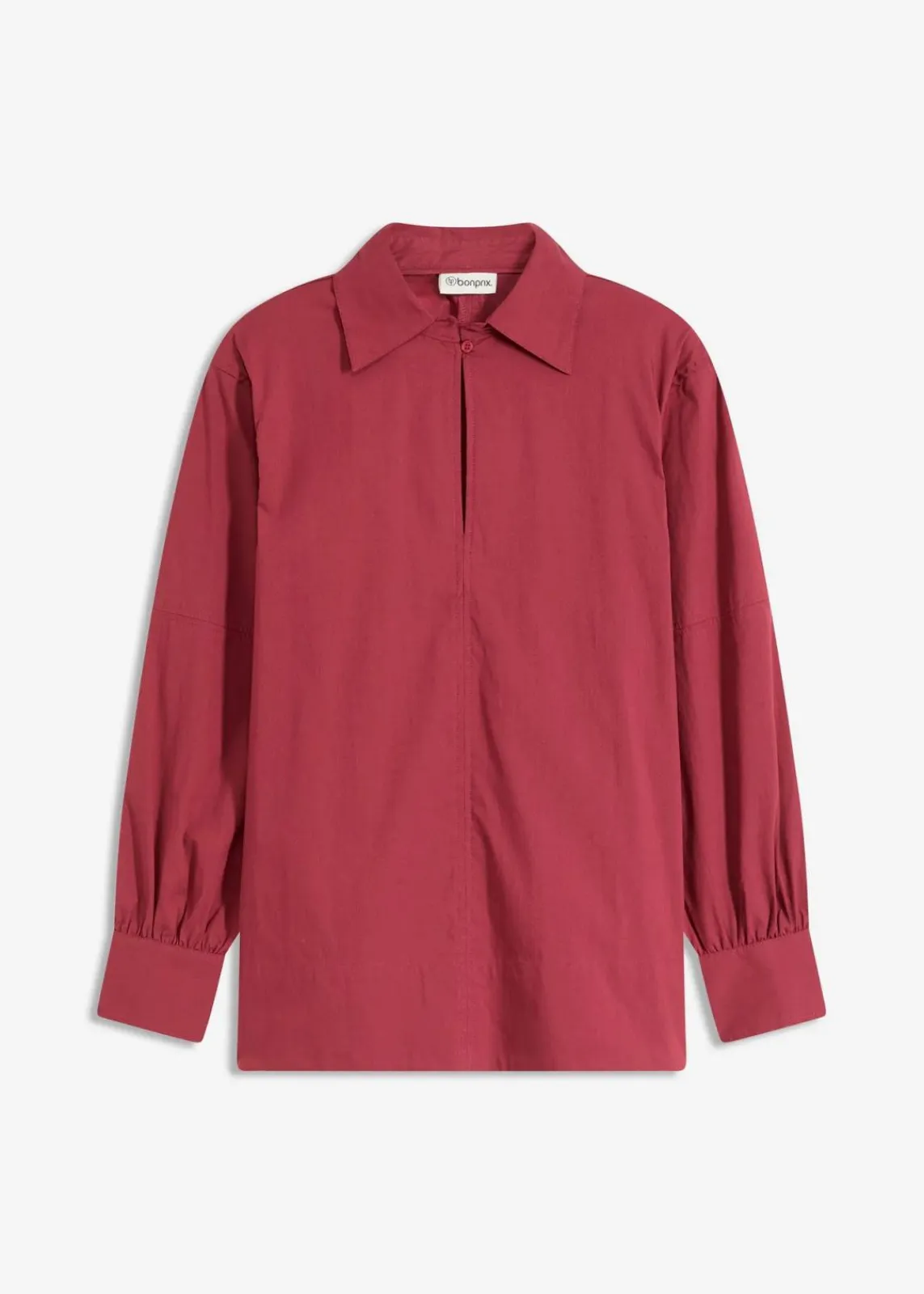 bonprix Blusen & Tuniken|Bekleidung·Jacken & Mäntel^Oversize-Bluse mit Volumenärmel pflaumenrot