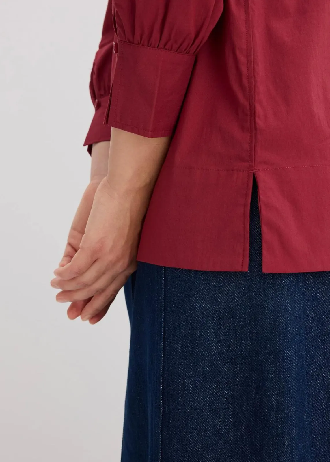 bonprix Blusen & Tuniken|Bekleidung·Jacken & Mäntel^Oversize-Bluse mit Volumenärmel pflaumenrot