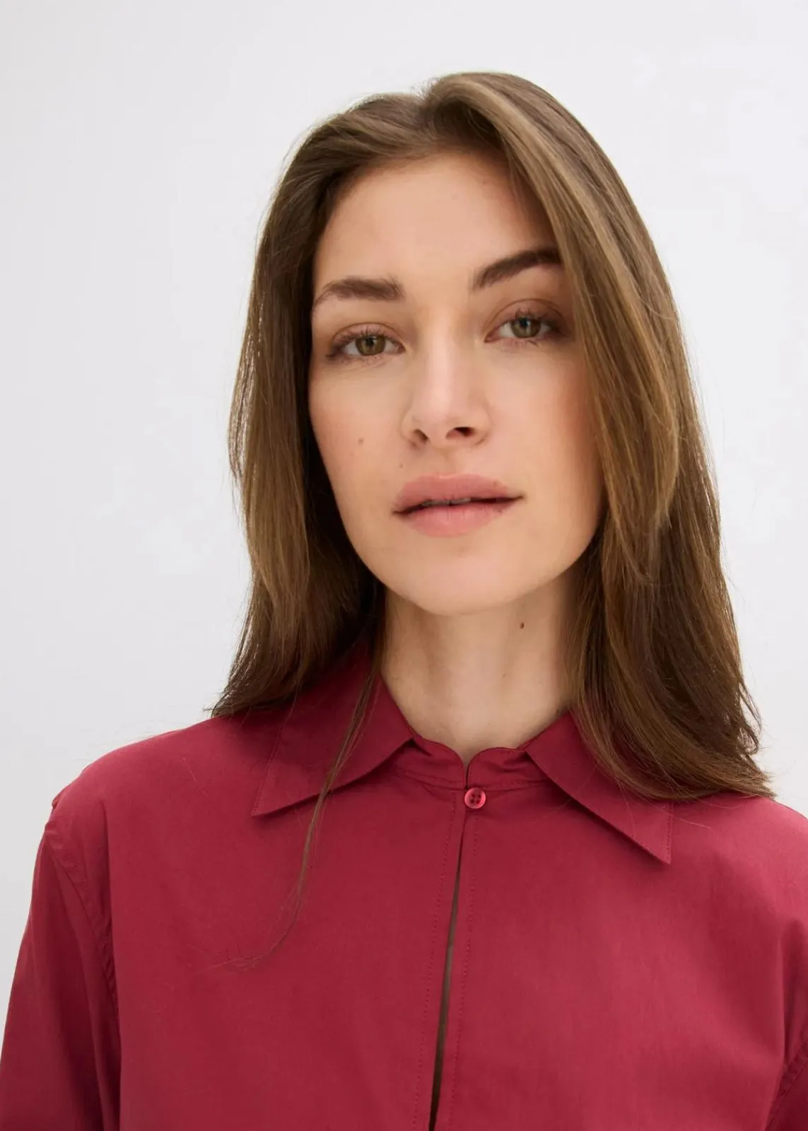 bonprix Blusen & Tuniken|Bekleidung·Jacken & Mäntel^Oversize-Bluse mit Volumenärmel pflaumenrot
