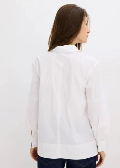 bonprix Bekleidung·Jacken & Mäntel|Blusen & Tuniken^Oversize-Bluse mit Volumenärmel weiß