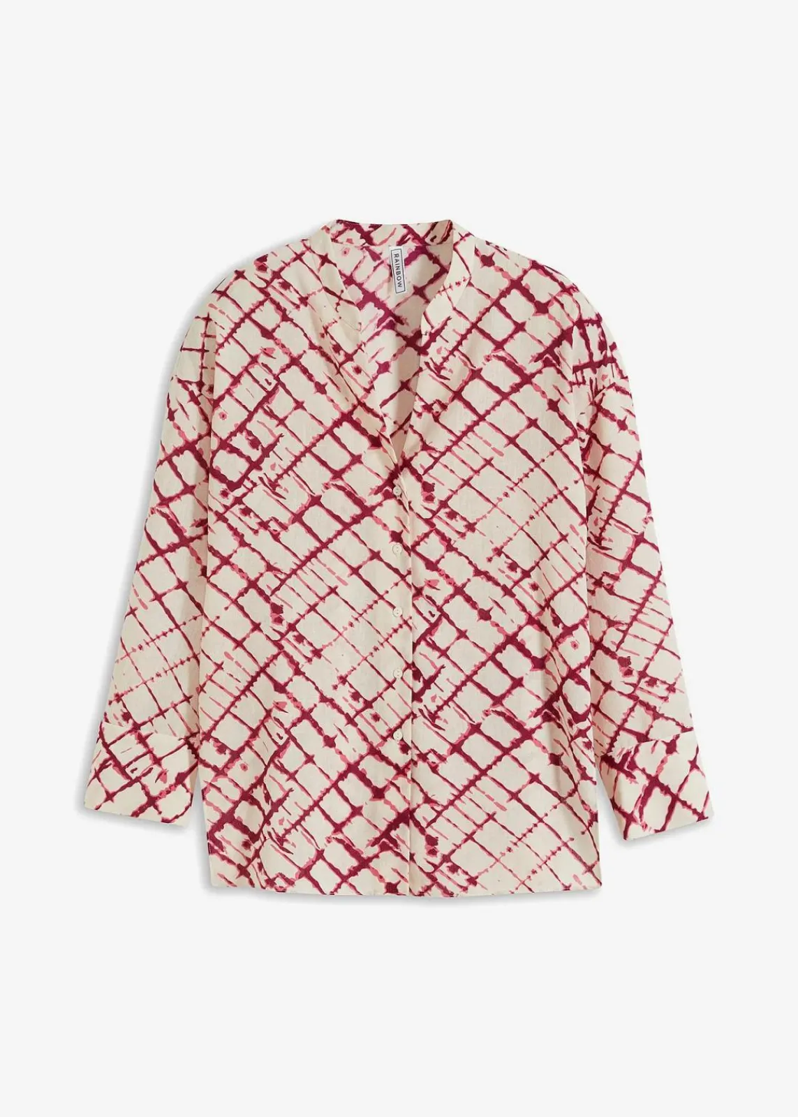 bonprix Bekleidung·Jacken & Mäntel|Blusen & Tuniken^Oversized Bluse violett/natur batik