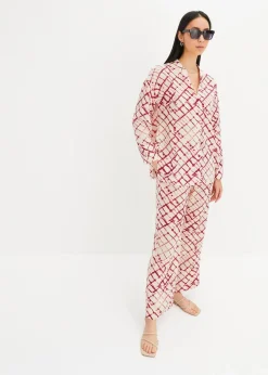 bonprix Bekleidung·Jacken & Mäntel|Blusen & Tuniken^Oversized Bluse violett/natur batik