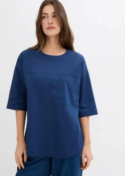 bonprix Blusen & Tuniken|Bekleidung·Jacken & Mäntel^Oversized Blusenshirt tiefblau