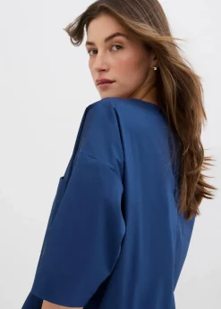 bonprix Blusen & Tuniken|Bekleidung·Jacken & Mäntel^Oversized Blusenshirt tiefblau