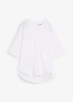bonprix Bekleidung·Jacken & Mäntel|Blusen & Tuniken^Oversized Blusenshirt weiß