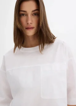 bonprix Bekleidung·Jacken & Mäntel|Blusen & Tuniken^Oversized Blusenshirt weiß