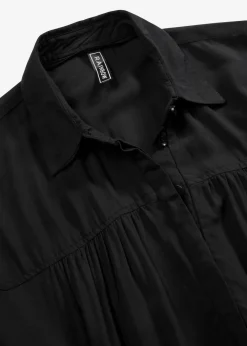 bonprix Blusen & Tuniken^Oversized Blusentop aus fließender Viskose schwarz