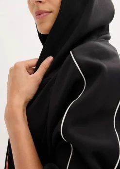 bonprix Bekleidung·Sweat|Bekleidung·Blusen & Tuniken^Oversized Funktions-Kapuzenjacke, schnelltrocknend schwarz