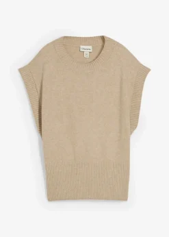 bonprix Pullover & Strickjacken|Strickmode^Oversized Pullunder sand meliert