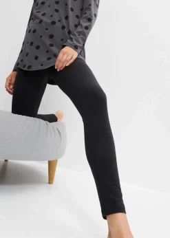 bonprix Wäsche·Nachtwäsche|Nachtwäsche^Oversized Pyjama mit Leggings schiefergrau/schwarz