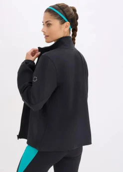 bonprix Bekleidung·Sweat|Bekleidung·Hosen^Oversized Sport-Jacke aus stabilem Baumwollgriff schwarz