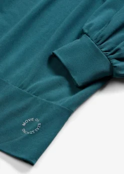 bonprix Bekleidung·Sweat|Nachhaltigere Materialien^Oversized Sport-Shirt mit ¾ Arm, schnelltrocknend petrolgrün