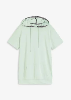 bonprix Nachhaltigere Materialien|Shirts & Tops^Oversized Sport-Shirt mit Kapuze, schnelltrocknend hellschilf