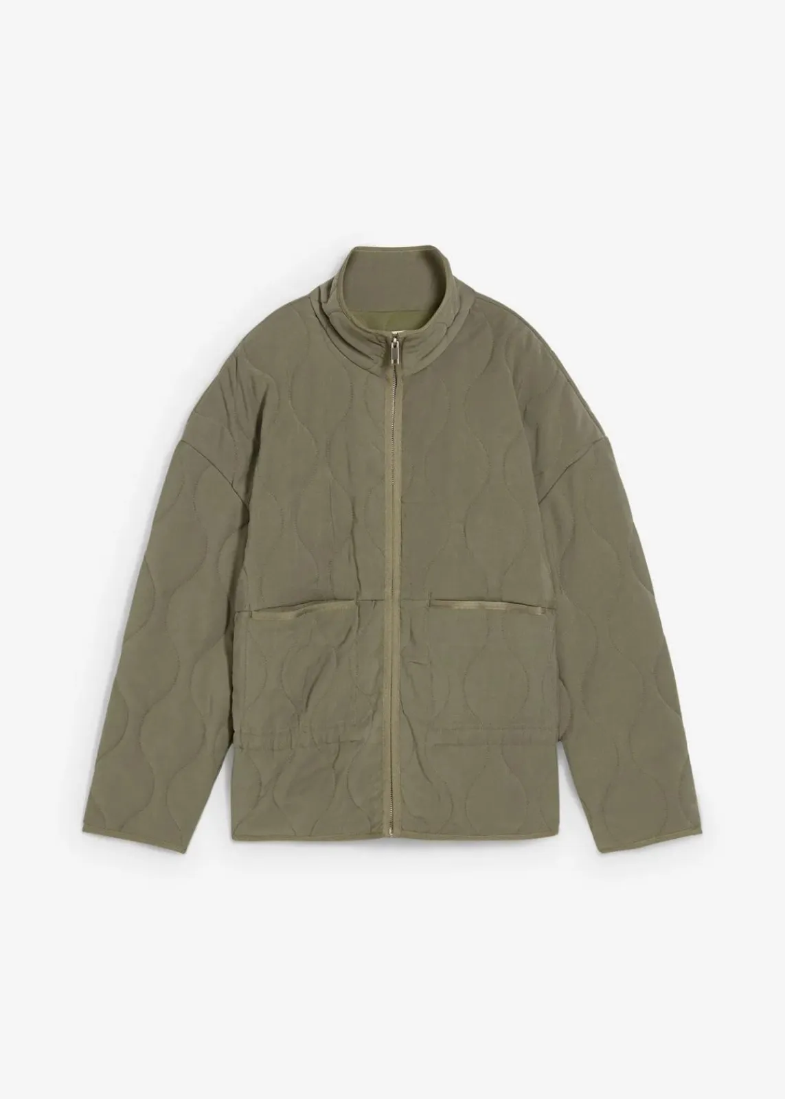 bonprix Jacken & Mäntel|Bekleidung·Hosen^Oversized Steppjacke schlammgrün washed
