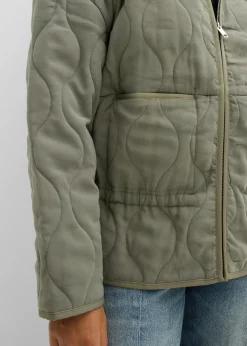 bonprix Jacken & Mäntel|Bekleidung·Hosen^Oversized Steppjacke schlammgrün washed