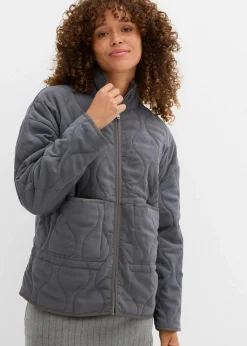 bonprix Jacken & Mäntel|Bekleidung·Hosen^Oversized Steppjacke schiefergrau washed