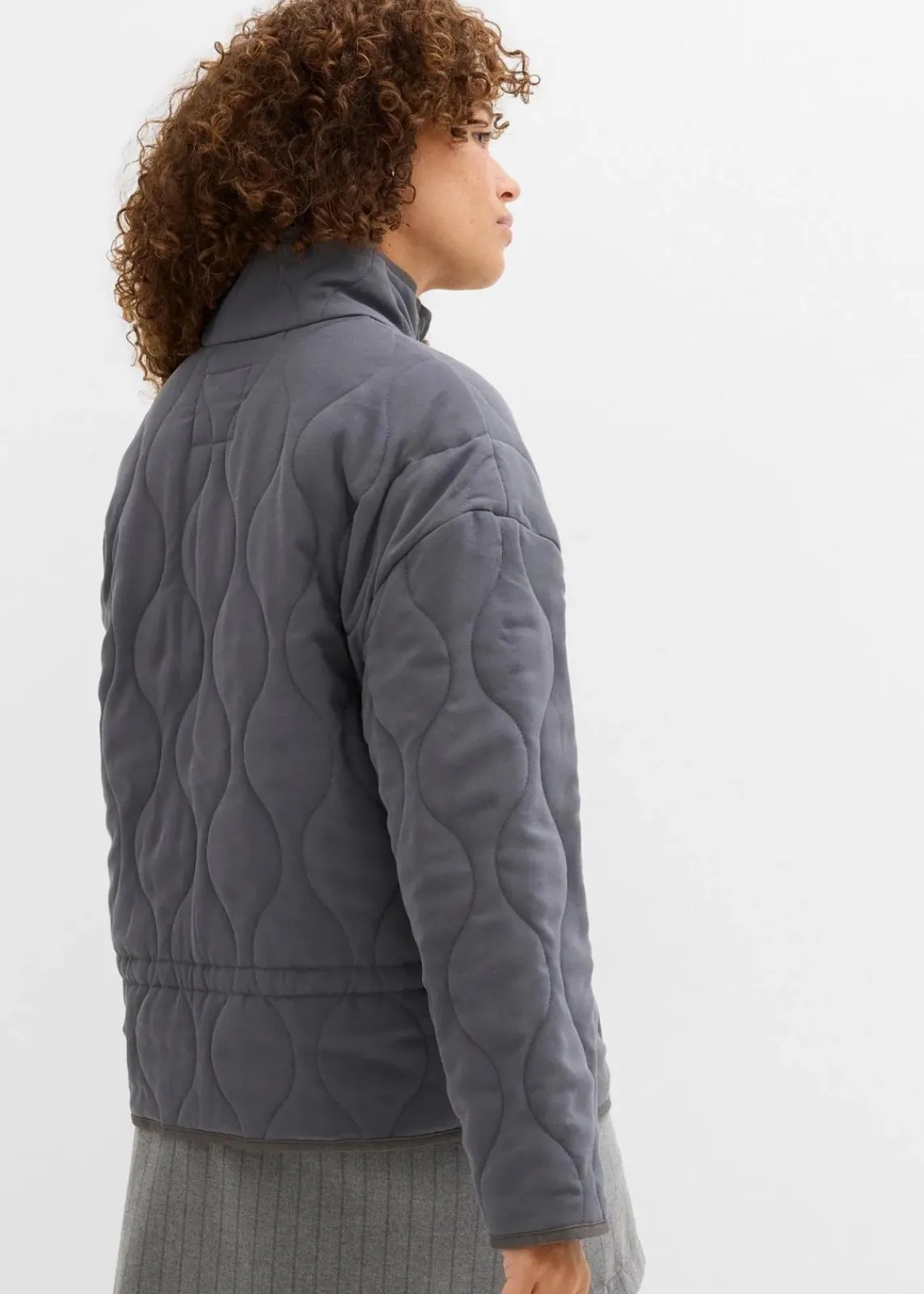 bonprix Jacken & Mäntel|Bekleidung·Hosen^Oversized Steppjacke schiefergrau washed