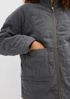 bonprix Jacken & Mäntel|Bekleidung·Hosen^Oversized Steppjacke schiefergrau washed