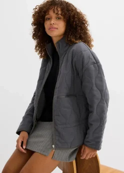 bonprix Jacken & Mäntel|Bekleidung·Hosen^Oversized Steppjacke schiefergrau washed