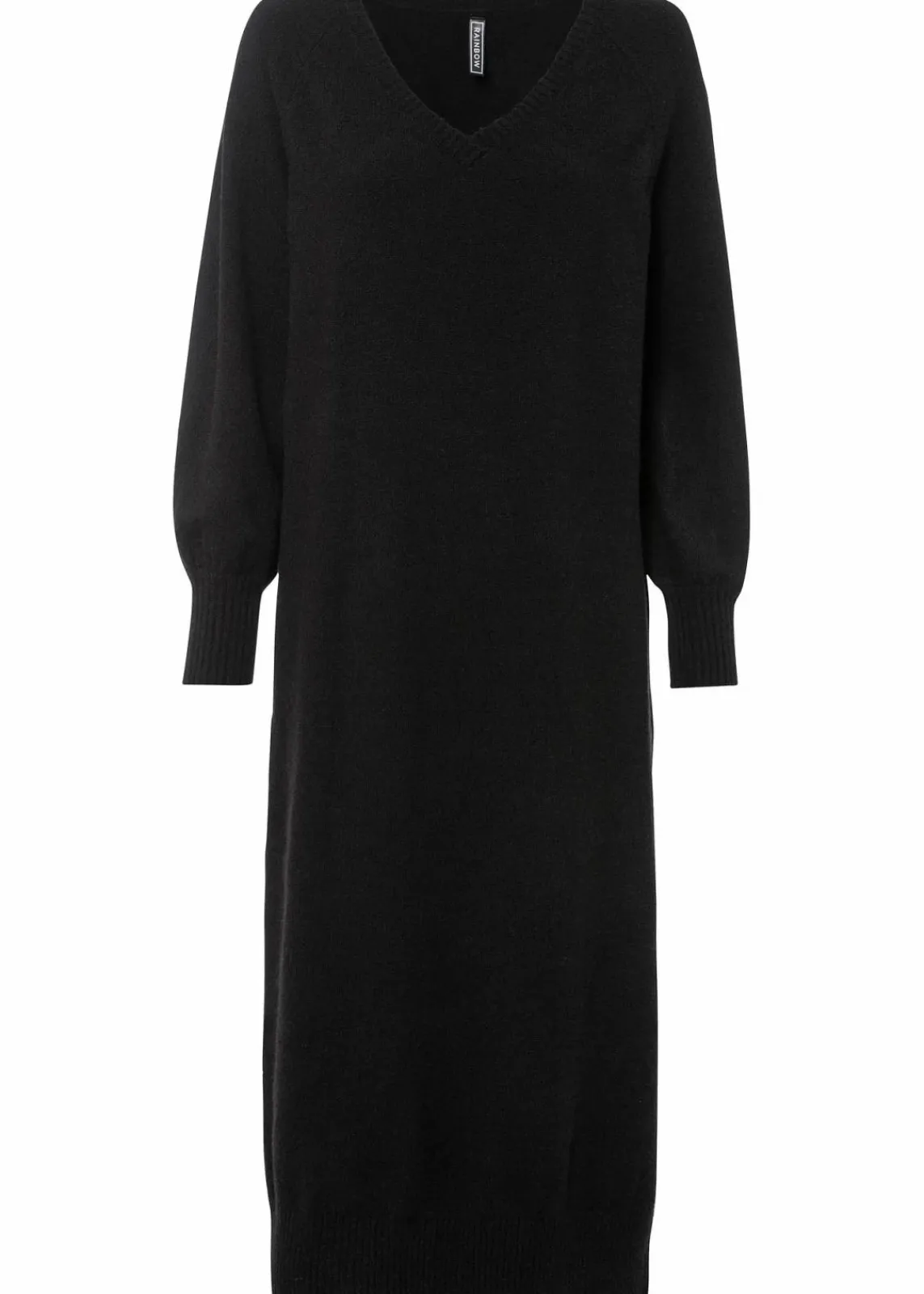 bonprix Strickmode|Kleider^Oversized Strickkleid in Midilänge schwarz