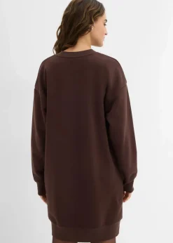 bonprix Kleider|Sweat^Oversized Sweatkleid dunkelbraun