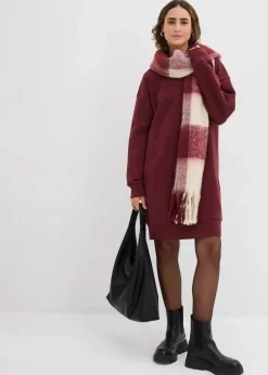 bonprix Bekleidung·Röcke|Bekleidung·Blusen & Tuniken^Oversized Sweatkleid dunkelbeere