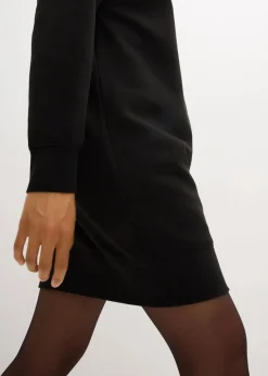 bonprix Kleider|Sweat^Oversized Sweatkleid schwarz