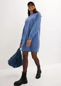 bonprix Kleider|Sweat^Oversized Sweatkleid jeansblau