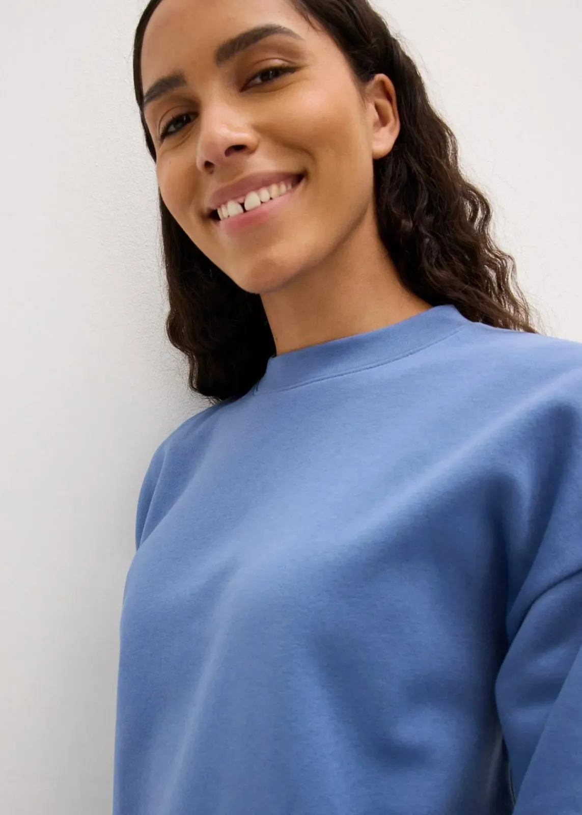 bonprix Kleider|Sweat^Oversized Sweatkleid jeansblau