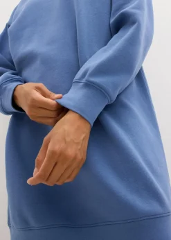 bonprix Kleider|Sweat^Oversized Sweatkleid jeansblau