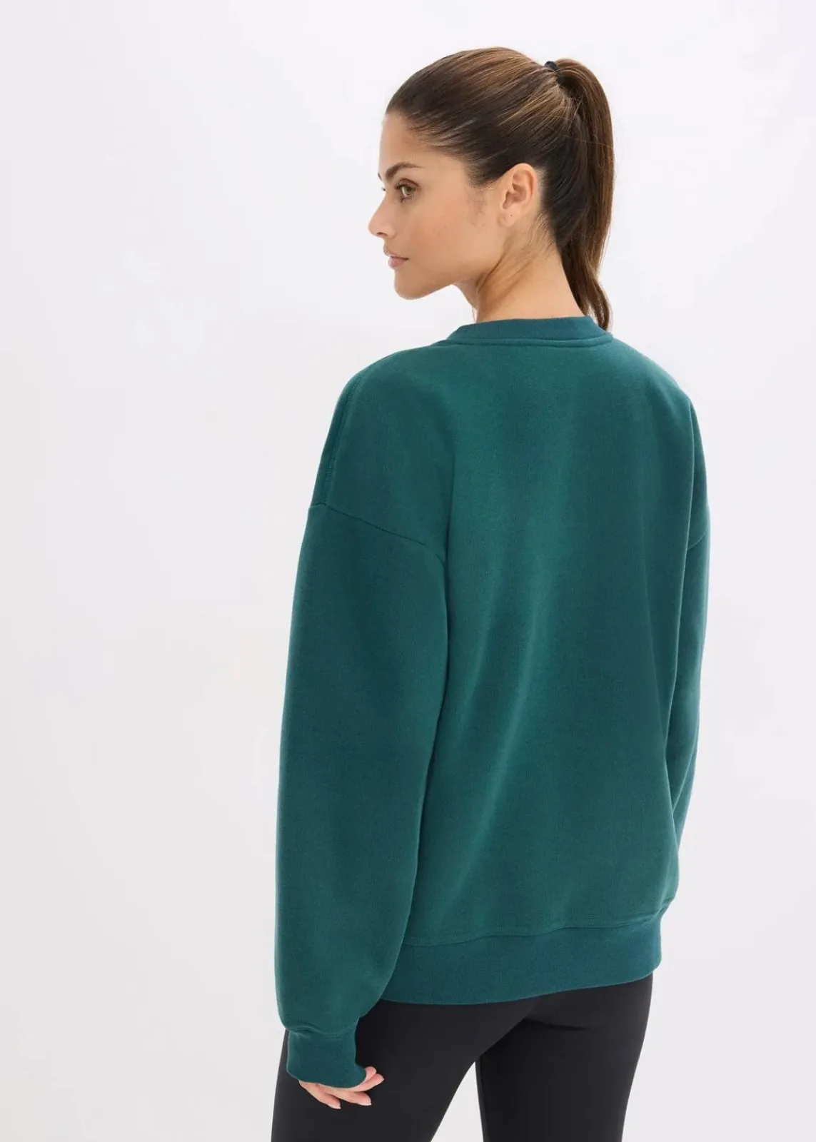 bonprix Bekleidung·Sweat|Sportbekleidung^Oversized Thermo-Sweatpullover, schnelltrocknend petrolgrün