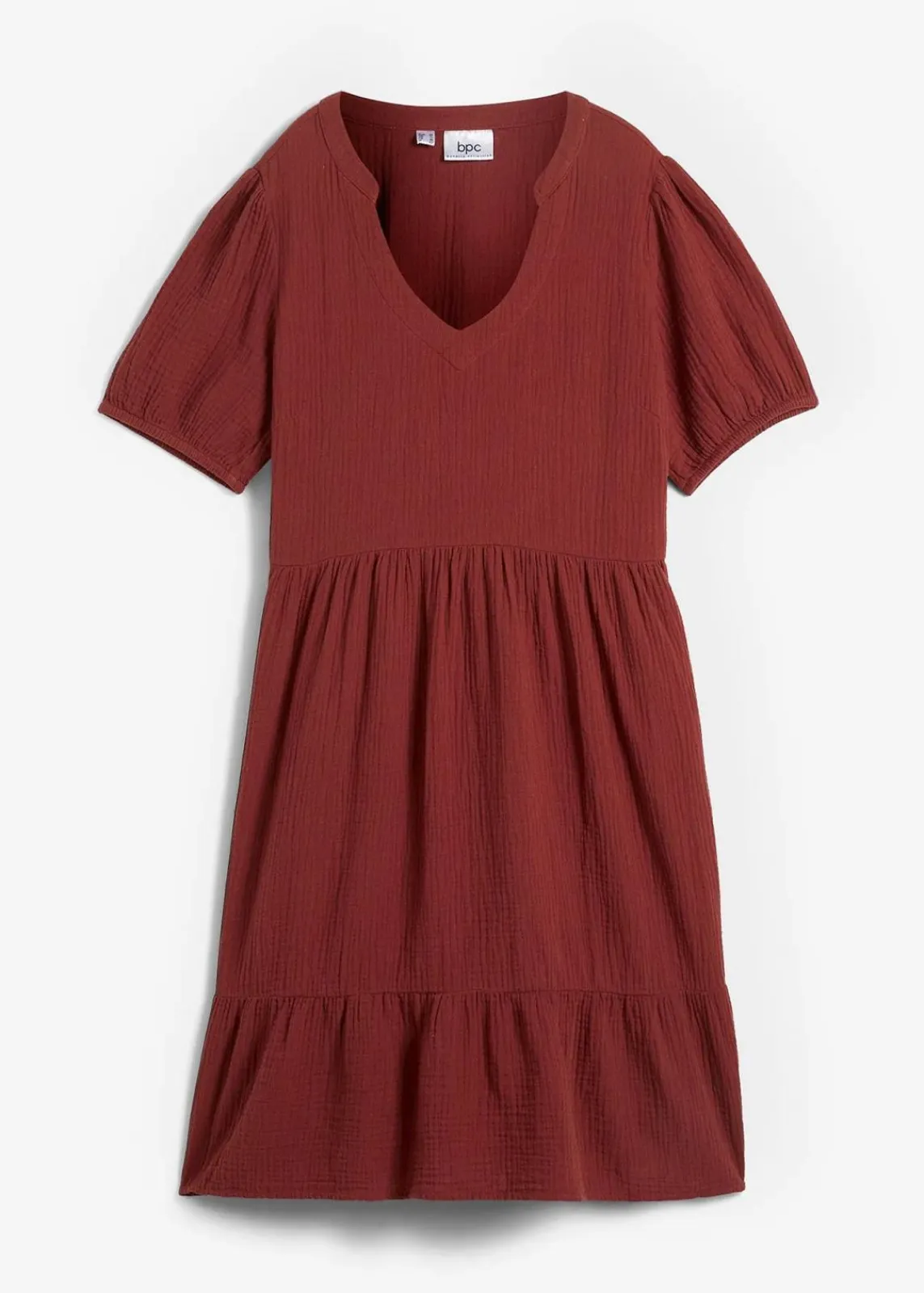bonprix Kleider|Bekleidung·Pullover & Strickjacken^Oversized-Kleid aus Baumwoll-Musselin mandelbraun