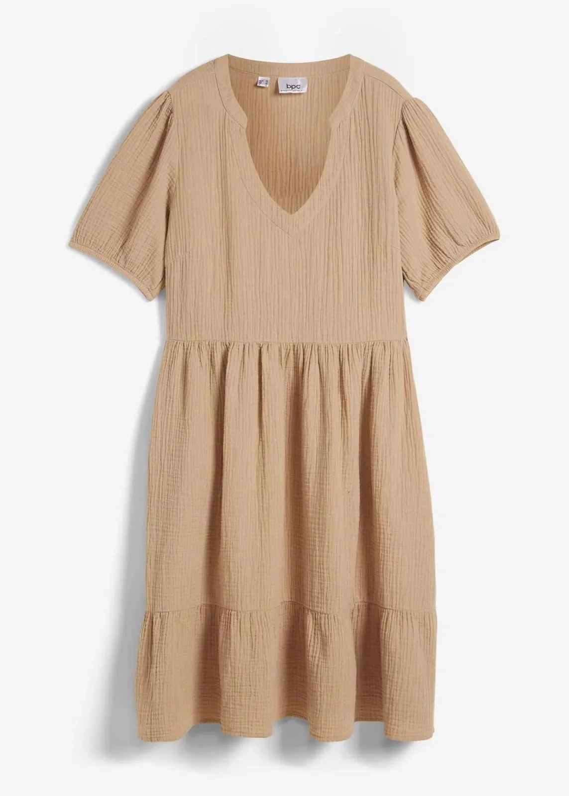 bonprix Bekleidung·Pullover & Strickjacken|Kleider^Oversized-Kleid aus Baumwoll-Musselin hellkhaki