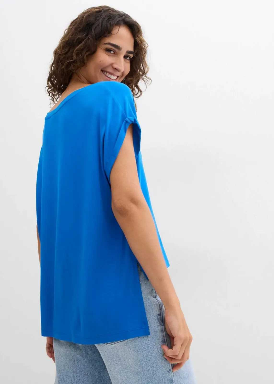 bonprix Shirts & Tops^Oversized-Shirt aus fließendem Viskose-Mix azurblau